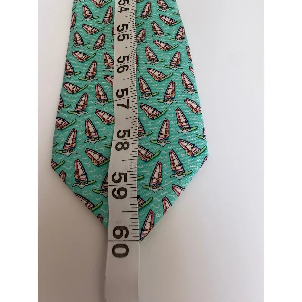 Vineyard Vines Mens Silk Tie Windsurfing‎ Nautical Print Martha's Vineyard 60'